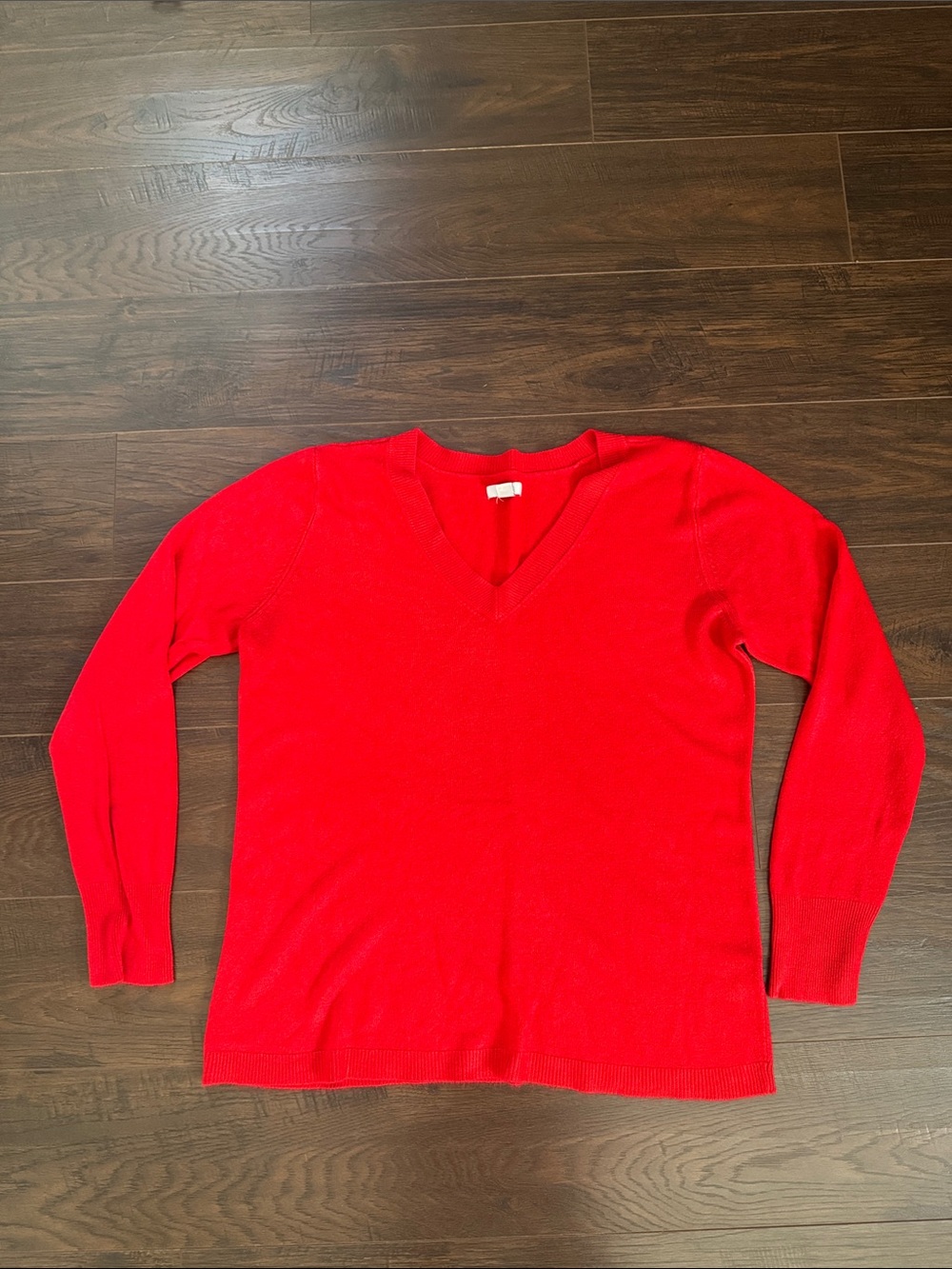 croft & barrow Bright Red V-Neck Sweater